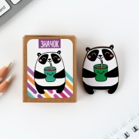 Значок в коробочке &laquo;Панда&raquo; 5 х 4 см