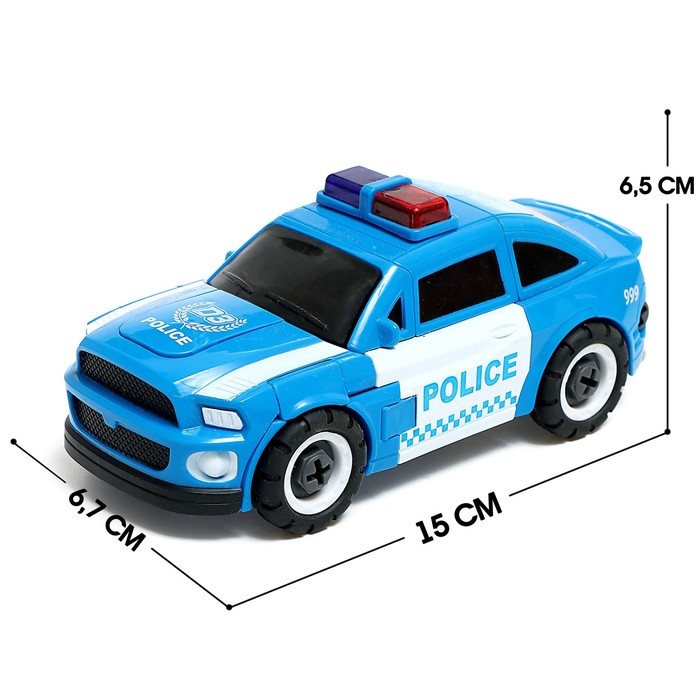 Конструктор винтовой &laquo;Полицейская&raquo;, 2 в 1 робот-машина