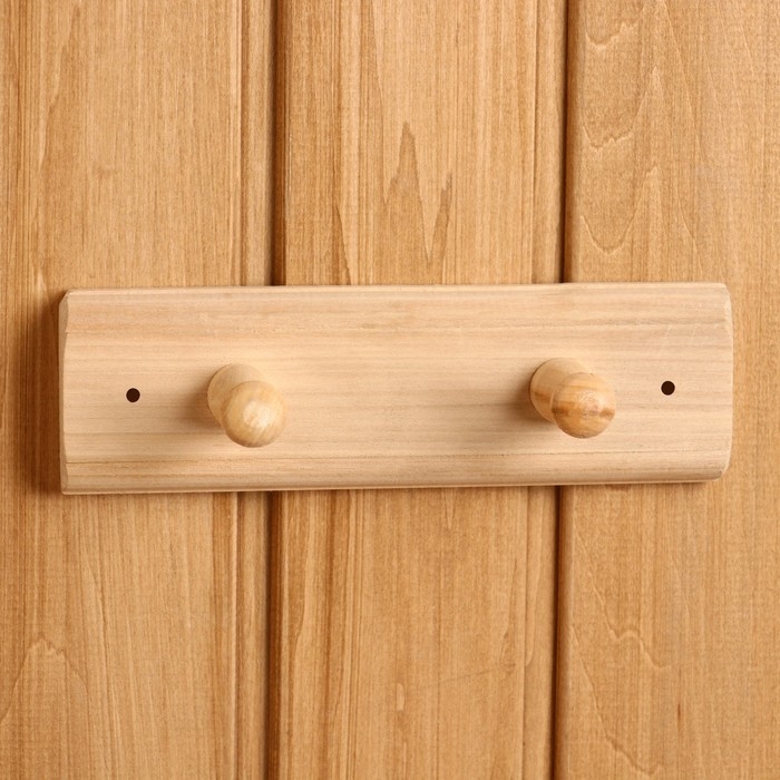 Вешалка Вешалка "Классика" 2 крючка, липа, 20х2,5х6,5 см