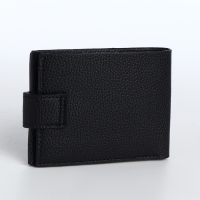 Портмоне мужское на кнопке, отдел для карт, монет, цвет чёрный Портмоне мужское на кнопке, отдел для карт, монет, цвет чёрный