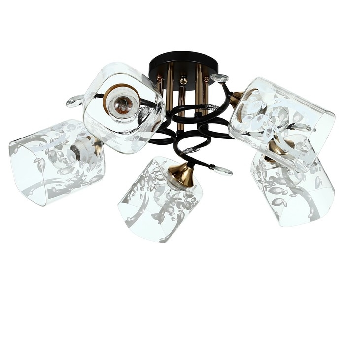 Люстра Светогор 5681 5хЕ27 черный /золото Люстра Светогор 5681 5хЕ27 черный /золото