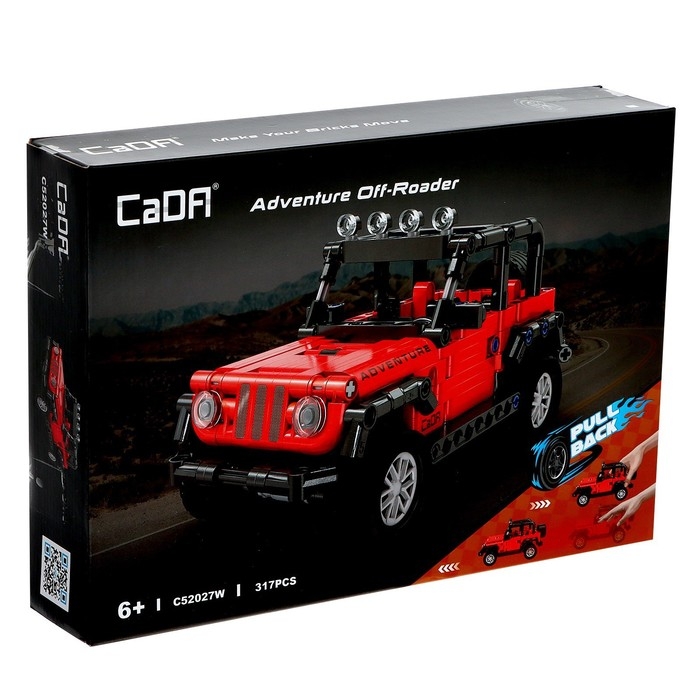 Конструктор инерционный &laquo;Внедорожник&raquo;, 317 деталей