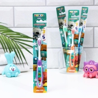 Зубная щётка детская Bambolina &laquo;МиМиМишки&raquo; мягкая, с подушечкой для чистки языка, 3-5 лет