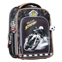 Рюкзак каркасный 35 х 26 х 14 см, Across HK22, наполнение: мешок, пенал, синий HK22-4