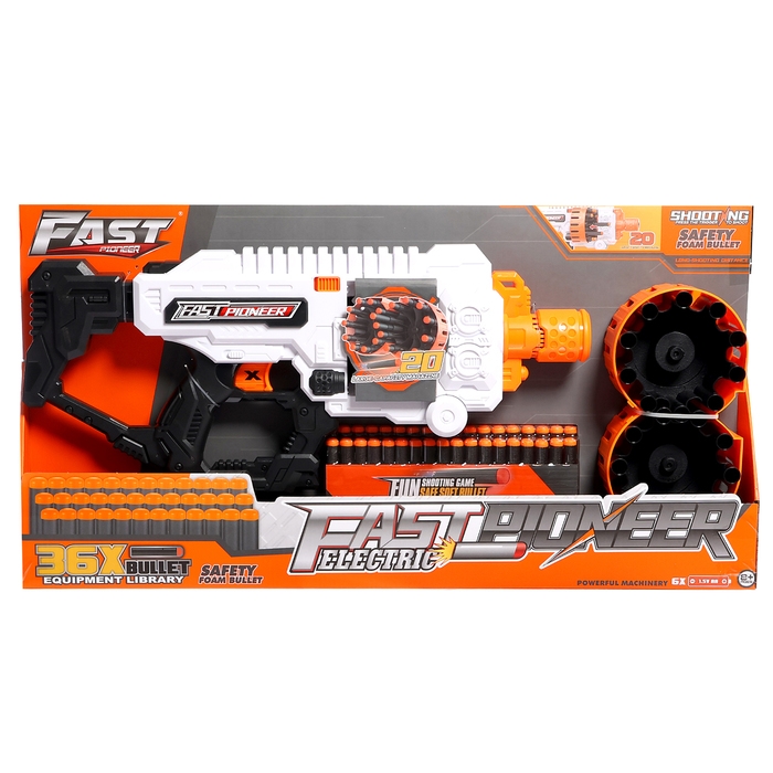 Бластер «Fast»,стреляет мягкими пулями, работает от батареек Бластер «Fast»,стреляет мягкими пулями, работает от батареек