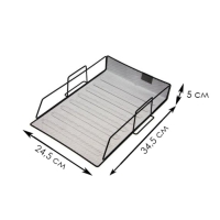 Лоток для бумаг горизонтальный, чёрная сетка Лоток для бумаг горизонтальный, чёрная сетка