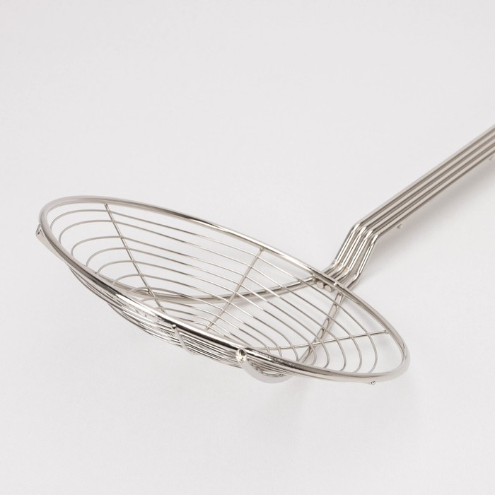 Шумовка для фритюра из нержавеющей стали, 53&times;20 см, толщина 3 мм, 201 марка стали