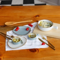 Блюдо фарфоровое для подачи Magistro &laquo;Церера&raquo;, 18,2&times;16,3 см, цвет голубой