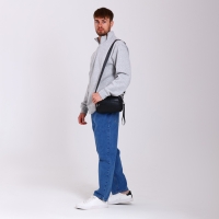 Сумка мужская через плечо, искусственная кожа, цвет чёрный Сумка мужская через плечо, искусственная кожа, цвет чёрный