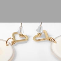 Серьги пластик &laquo;Яичница&raquo;, цветные в золоте