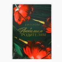 Диплом &laquo;Любимым родителям&raquo;, А5, 21 х 15 см.