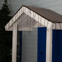 Гирлянда &laquo;Бахрома&raquo; 3 &times; 0.6 м, IP44, УМС, тёмная нить, 160 SMD-LED, свечение мульти, 220 В