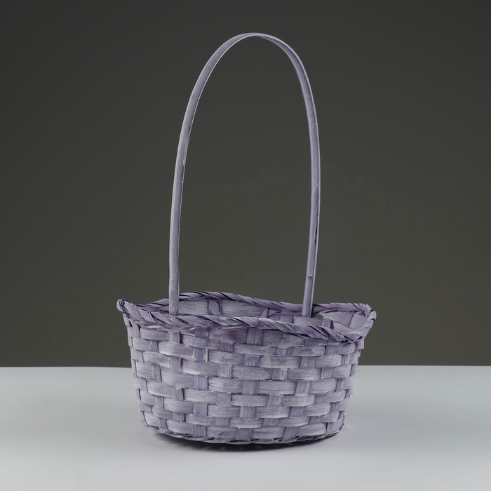 Набор корзин, 19х7,5х9,5/31 см, 22х9х11/34 см, 24х9х11,5/35 см, 3 шт, фиолетовые, бамбук