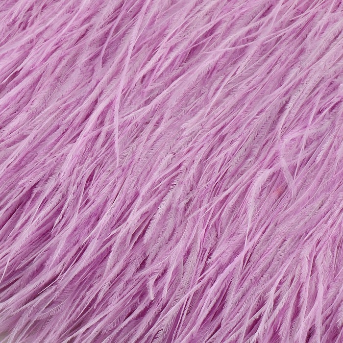 Тесьма с перьями страуса, 8-10 см, 5 &plusmn; 0,5 м, цвет сиреневый