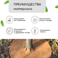 Круг приствольный, d = 0,75 м, из кокосового полотна, набор 5 шт., &laquo;Мульчаграм&raquo;