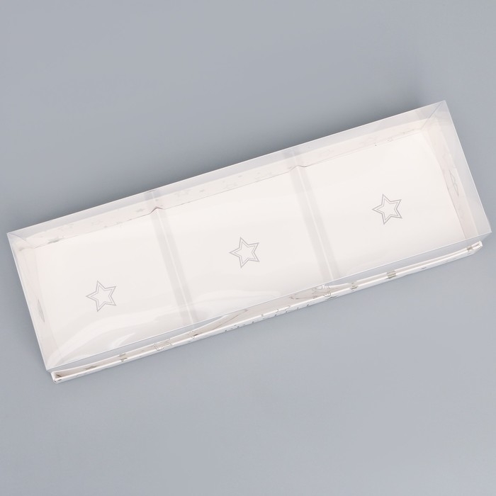 Коробка кондитерская для муссовых пирожных &laquo;Звёздочки&raquo;, 27 х 8.6 х 6.5 см