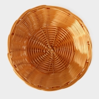 Корзинка для подачи Доляна &laquo;Плетёнка&raquo;, 17&times;7 см, цвет коричневый