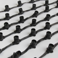 Гирлянда &laquo;Белт-лайт&raquo; 50 м, IP65, 5W, тёмная каучуковая нить, шаг 15 см, Е27 (без ламп), 220 В