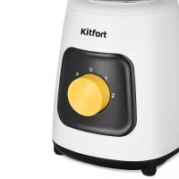 Блендер Kitfort KT-3517, стационарный, 600 Вт, 1.5/0.05 л, 2 скорости, бело-чёрный