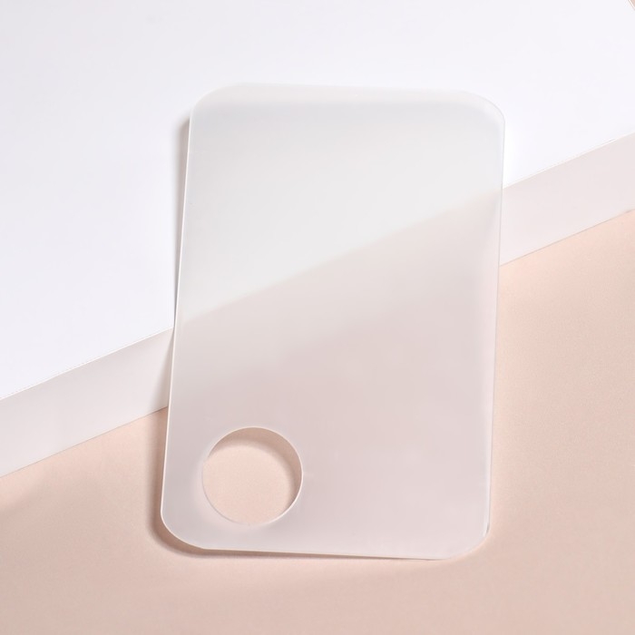 Палитра для смешивания косметики, 10 &times; 15 см, с отверстием, цвет прозрачный матовый