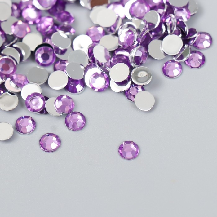 Декор для творчества в бутылочке Декор для творчества в бутылочке "Стразы. Сиреневый" набор 500 шт d=0,5 см 7х2х2 см