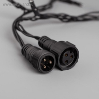 Гирлянда &laquo;Нить&raquo; 10 м, IP44, УМС, тёмная нить, 100 LED, свечение белое, 220 В