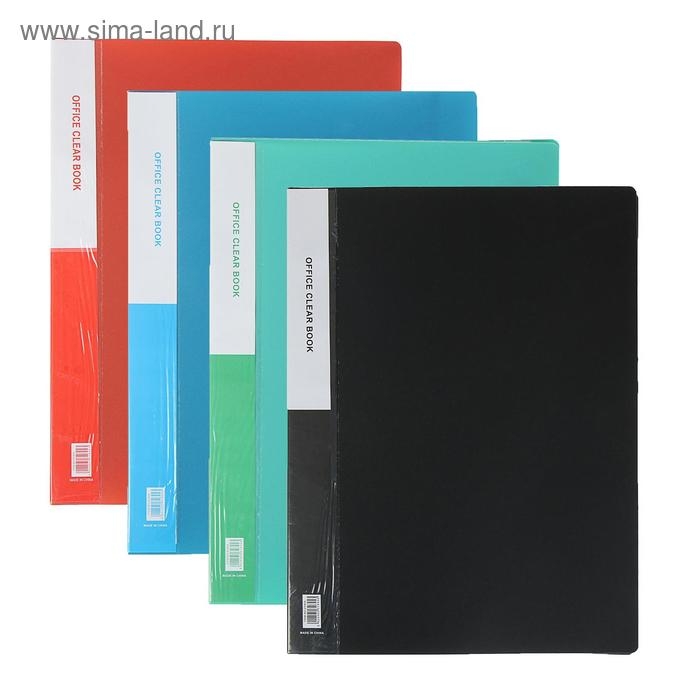 Папка с 40 вкладышами Calligrata А4, 400мкм, МИКС