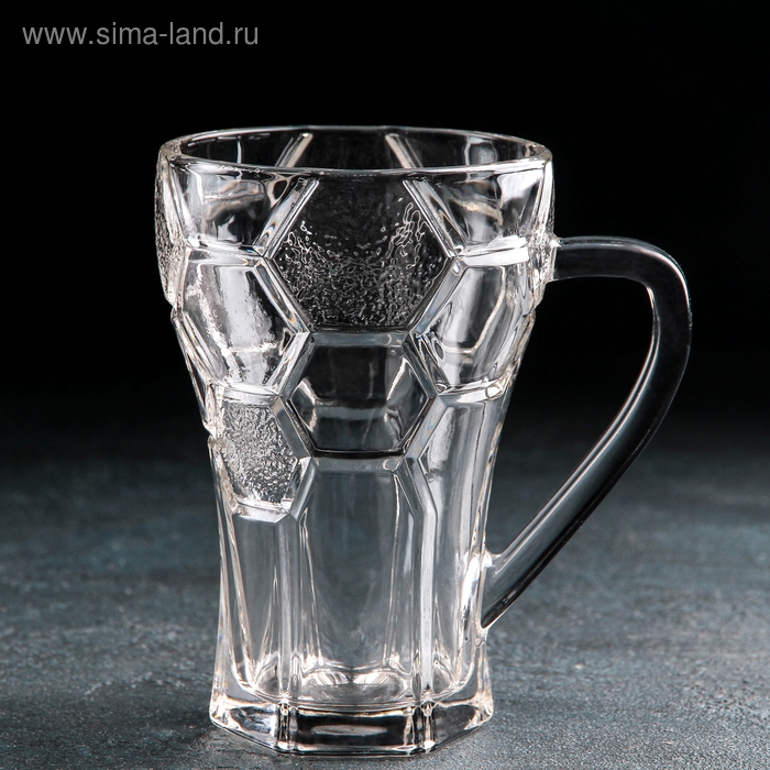 Кружка стеклянная для пива &laquo;Футбольный мяч&raquo;, 400 мл