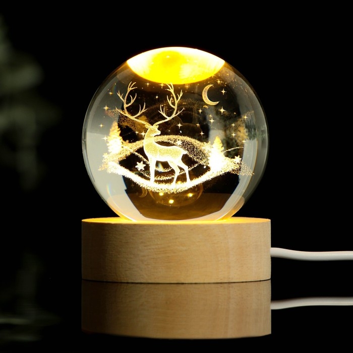 Светильник новогодний &laquo;Новый год: Олень&raquo;, диам. 6 см