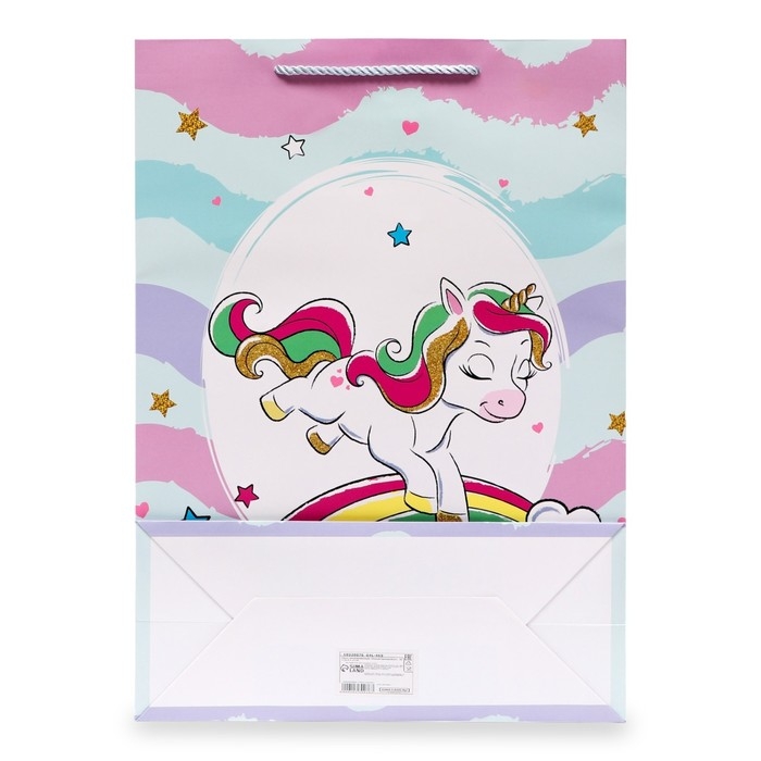 Пакет ламинированный &laquo;Милый Единорожка&raquo;,  30 &times; 41,5 &times; 12 см