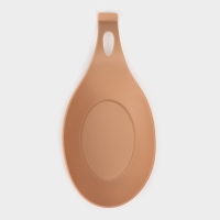 Силиконовая подставка под ложку Доляна &laquo;Симпл&raquo; 19,5&times;9,5 см, цвет бежевый