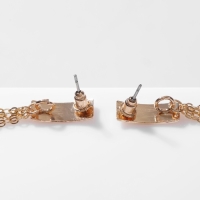 Серьги висячие &laquo;Стиль&raquo; цепочки, цвет золото