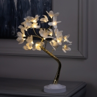 Светодиодный куст «Магнолия» 45 см, 24 LED, батарейки AAx3 (нет в комплекте), свечение тёплое белое Светодиодный куст «Магнолия» 45 см, 24 LED, батарейки AAx3 (нет в комплекте), свечение тёплое белое