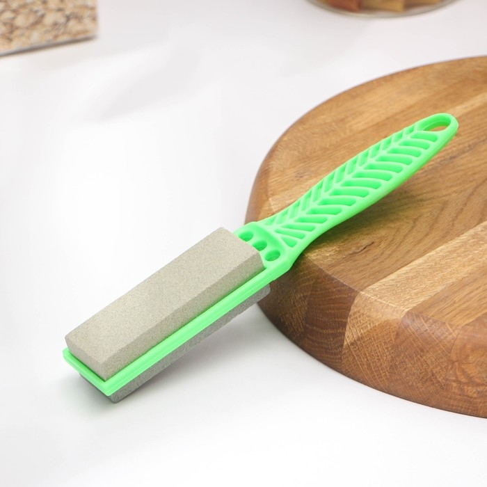 Точилка для металлических ножей с ручкой Доляна, 21,5&times;4 см, цвет МИКС