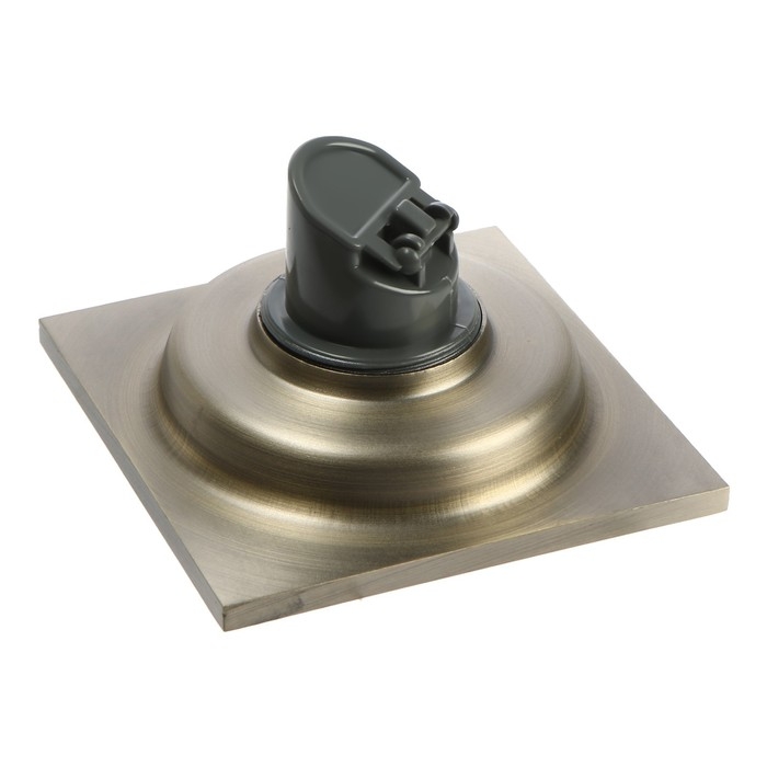 Трап ZEIN, 100х100 мм, вертикальный, d=32 мм, нержавеющая сталь, античная бронза