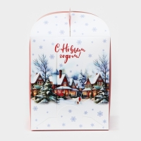 Складная коробка под маленький торт &laquo;Зимний город&raquo;, 15 х 15 х 18 см, Новый год