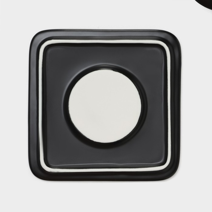 Набор керамический кофейный &laquo;Мейси&raquo;, 12 предметов: 6 чашек 100 мл, 6 блюдец d=11 см, цвет чёрный