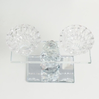 Подсвечник стекло на 2 свечи "Две чаши на пъедестале" прозрачный d=2,3 и 4 см 5,5х15х13 см 970282 Подсвечник стекло на 2 свечи "Две чаши на пъедестале" прозрачный d=2,3 и 4 см 5,5х15х13 см 970282