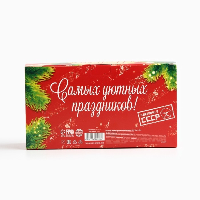 Новый год! Чай подарочный, набор &laquo;Советский набор&raquo;, вкусы: бергамот, мята, яблочный штрудель,150 г (3шт.x50г.)