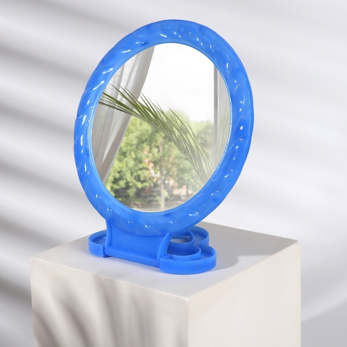 Зеркало настольное - подвесное «Круг», с рамкой под фотографию, d зеркальной поверхности 12,5 см, цвет МИКС Зеркало настольное - подвесное «Круг», с рамкой под фотографию, d зеркальной поверхности 12,5 см, цвет МИКС