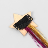 Набор декора для волос «Звезда», на заколке, 2 шт, 40 см, разноцветный Набор декора для волос «Звезда», на заколке, 2 шт, 40 см, разноцветный