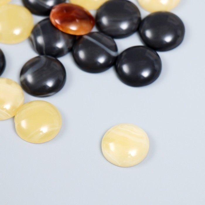 Декор для творчества пластик "Мраморные кружочки" набор 20 шт 1,4х1,4х0,5 см