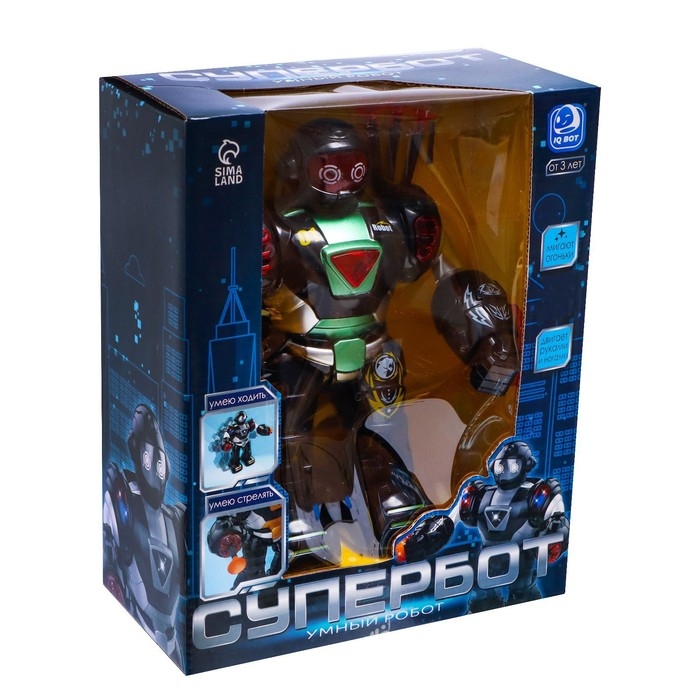 Робот &laquo;Супербот&raquo;, световые и звуковые эффекты, работает от батареек, цвет зелёный