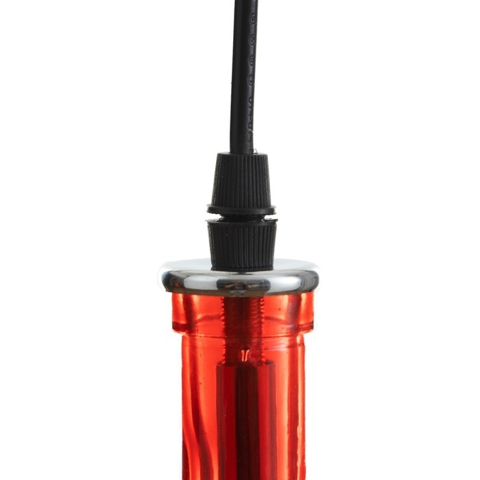 Светильник подвесной "Эйфель" Е14 40Вт красный 8х8х27-127см