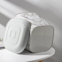 Горшок с поддоном &laquo;Мрамор&raquo;, 9,8 л, цвет светло-серый