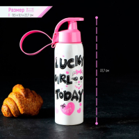 Бутылка для воды пластиковая «Кот», 500 мл, цвет белый Бутылка для воды пластиковая «Кот», 500 мл, цвет белый