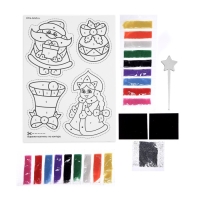 Магнит - фреска своими руками на новый год &laquo;Дед Мороз и Снегурочка&raquo;, 4 шт, новогодний набор для творчества