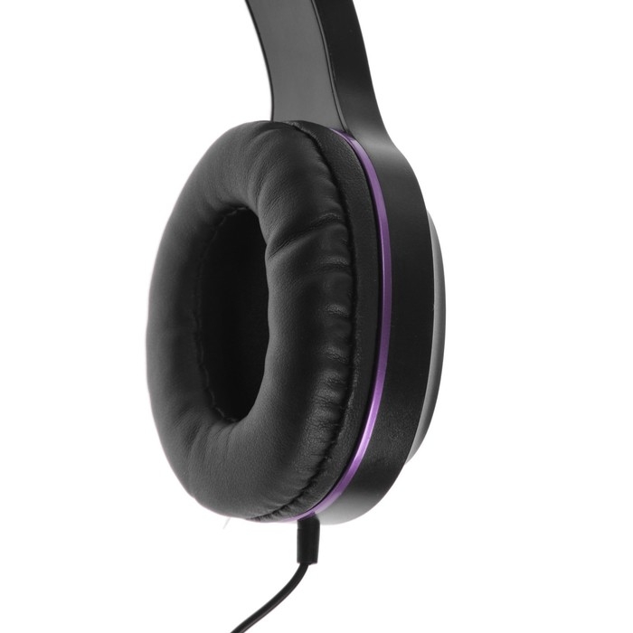 Комплект наушников Hoco W24, проводные, накладные + вакуумные, проводные, фиолетовые