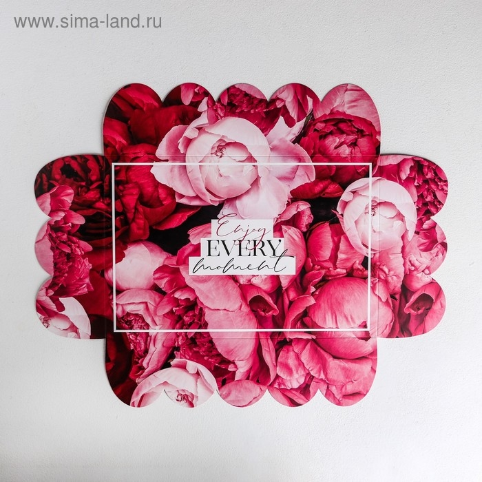 Коробка для печенья, кондитерская упаковка с PVC крышкой, Enjoy every moment, 20 х 30 х 8 см Коробка для печенья, кондитерская упаковка с PVC крышкой, Enjoy every moment, 20 х 30 х 8 см