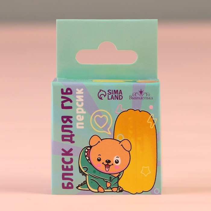 Блеск макарун в коробочке «Весёлый пёсик», 10 г, аромат персика Блеск макарун в коробочке «Весёлый пёсик», 10 г, аромат персика